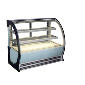 Commercial Refrigerated Cake Display Case for Desserts Bakery Bread